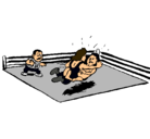 Dibujo Lucha en el ring pintado por dani