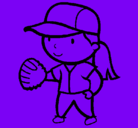 Dibujo Jugadora de béisbol pintado por Sara