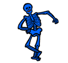 Dibujo Esqueleto contento pintado por YERAY