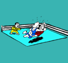 Dibujo Lucha en el ring pintado por JOAQUIN
