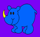 Dibujo Rinoceronte pintado por asd