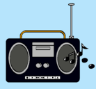 Dibujo Radio cassette 2 pintado por isa