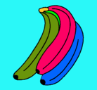 Dibujo Plátanos pintado por almudena
