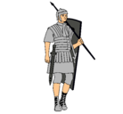Dibujo Soldado romano pintado por daniella