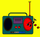 Dibujo Radio cassette 2 pintado por marifer