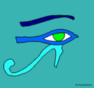 Dibujo Ojo Horus pintado por fernando