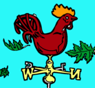 Dibujo Veletas y gallo pintado por karlita