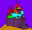 Dibujo Castillo medieval pintado por doramarta