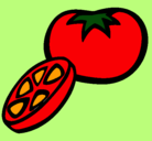 Dibujo Tomate pintado por camila