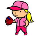 Dibujo Jugadora de béisbol pintado por javisnay