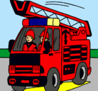 Dibujo Coche de Bomberos pintado por uuuuyyyy