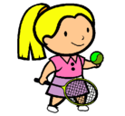 Dibujo Chica tenista pintado por karen