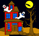 Dibujo Casa fantansma pintado por ghost