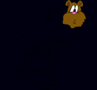 Dibujo Peregrino y un oso pintado por asd