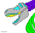 Dibujo Esqueleto tiranosaurio rex pintado por carmen