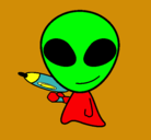 Dibujo Alienígena II pintado por RUBEN