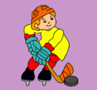 Dibujo Niño jugando a hockey pintado por cristina