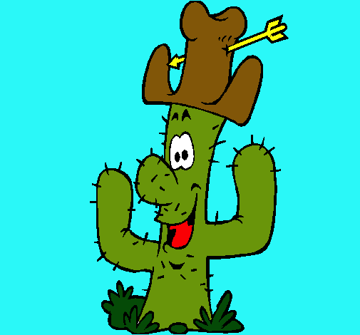 Cactus con sombrero