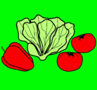 Dibujo Verduras pintado por nuria