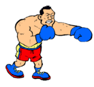 Dibujo Boxeador pintado por raxil