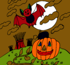 Dibujo Paisaje de Halloween pintado por mateo