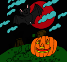 Dibujo Paisaje de Halloween pintado por luisricardo