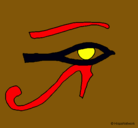 Dibujo Ojo Horus pintado por virginiaxjustinbieber