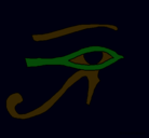 Dibujo Ojo Horus pintado por ladiva