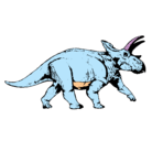 Dibujo Triceratops pintado por flako