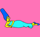 Dibujo Marge pintado por amirdiaz