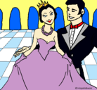 Dibujo Princesa y príncipe en el baile pintado por brittanyrichelle