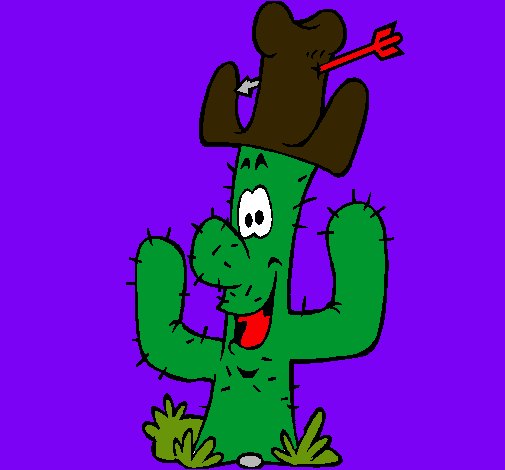 Cactus con sombrero