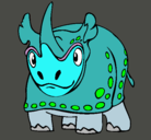 Dibujo Rinoceronte pintado por karen