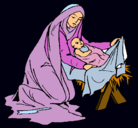 Dibujo Nacimiento del niño Jesús pintado por VELA