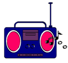 Dibujo Radio cassette 2 pintado por ruben