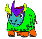 Dibujo Rinoceronte pintado por juanjose
