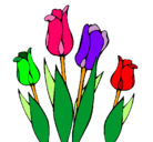 Dibujo Tulipanes pintado por fernanda
