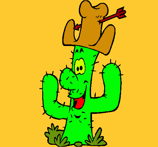 Cactus con sombrero