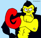 Dibujo Gorila pintado por carlos