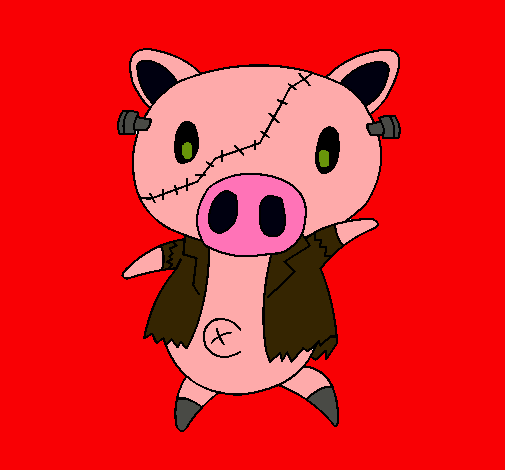 Cerdito graffiti frankensteint