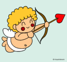 Dibujo Cupido pintado por sandra