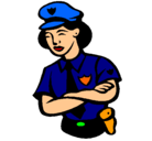 Dibujo Mujer policía pintado por juanignacio