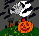 Dibujo Paisaje de Halloween pintado por jjjjjjjjjjj