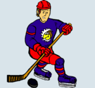 Dibujo Jugador de hockey sobre hielo pintado por monii