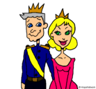 Dibujo Príncipe y princesa pintado por Ana
