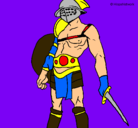 Dibujo Gladiador pintado por danny