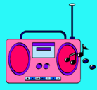 Dibujo Radio cassette 2 pintado por daniellasouthpark