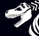 Dibujo Esqueleto tiranosaurio rex pintado por cristian