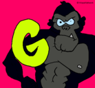 Dibujo Gorila pintado por camilaycamilo