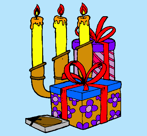 Candelabro y regalos